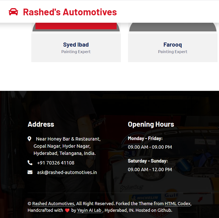 website screenshot